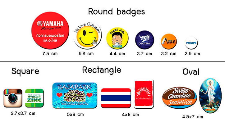 All badges size